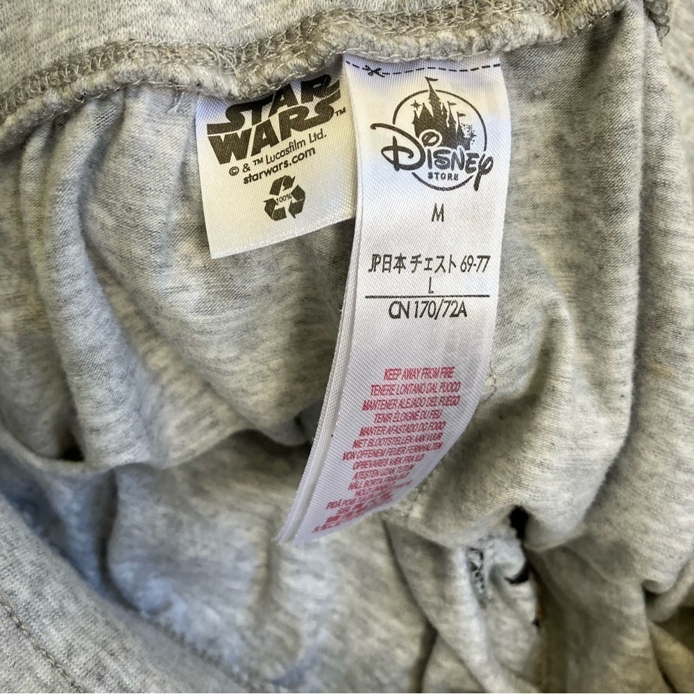 Disney Store Star Wars Womens Gray Porg Print Two Piece Pajama Set Long Sleeve M - Picture 16 of 16